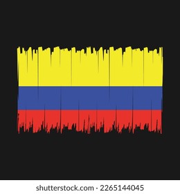 Colombia Flag Brush Vector Illustration