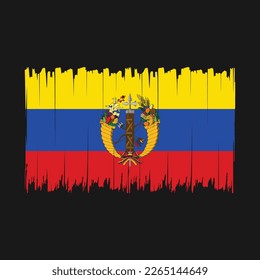 Ilustración del vector del pincel de bandera de Colombia