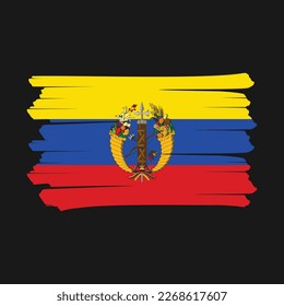 Colombia Flag Brush Vector Illustration