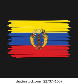 Colombia Flag Brush Vector Illustration