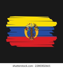 Ilustración del vector del pincel de bandera de Colombia