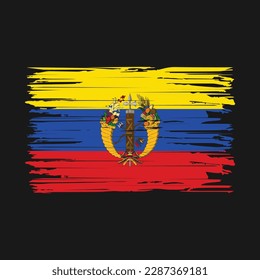 Ilustración del vector del pincel de bandera de Colombia