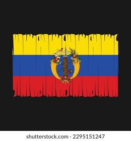 Colombia Flag Brush Vector Illustration
