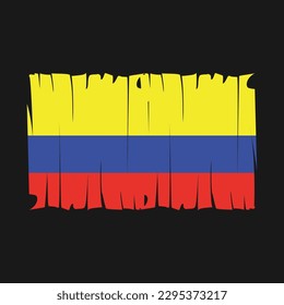 Ilustración del vector del pincel de bandera de Colombia