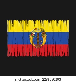 Ilustración del vector del pincel de bandera de Colombia