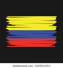 Ilustración del vector del pincel de bandera de Colombia