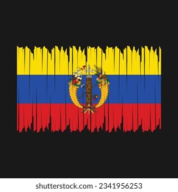 Colombia Flag Brush Vector Illustration