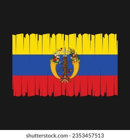 Colombia Flag Brush Vector Illustration
