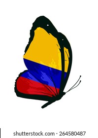 Colombia flag butterfly - vector