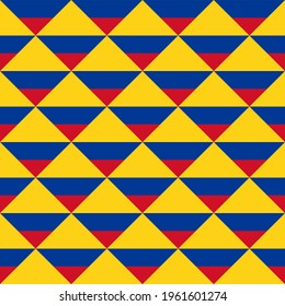colombia flag ceramic tile patternpattern. vector illustration