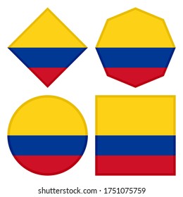 conjunto de iconos vectoriales de colección de marcas de colombia