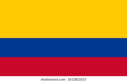 Colombia flag design. Colombia national flag Vector illustration. Colombia official color flag design.