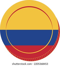 Colombia Flag hand drawn, Colombian peso hand drawn
