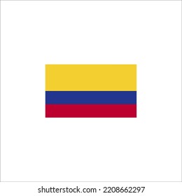 Colombia flag icon flat style design. Colombia flag vector illustration. isolated on white background.