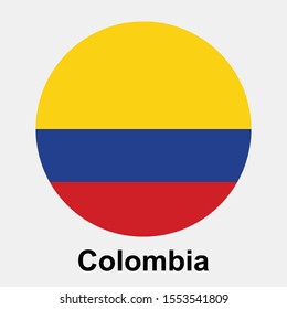 Colombia flag icon isolated vector illustration