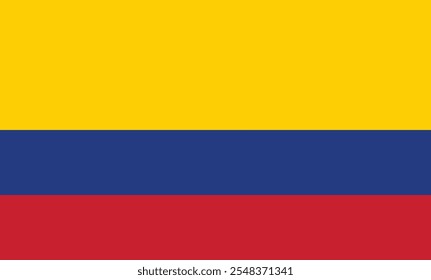 Colombia flag icon vector design and illustration , National flag of Colombia , red , White and blue color of flag , digital illustration