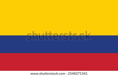 Colombia flag icon vector design and illustration , National flag of Colombia , red , White and blue color of flag , digital illustration