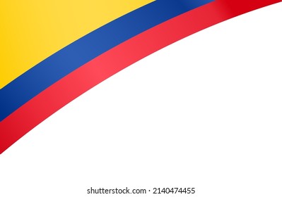 Bandera de Colombia aislada en fondo png o transparente,Símbolo de Colombia,plantilla para banner,tarjeta,publicidad ,promoción y afiche de país de correspondencia comercial, ilustración vectorial