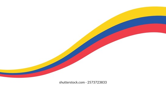 Colombia flag isolated on png or transparent background,Symbol of Colombia,template for banner,card,advertising ,promote,and business matching country poster