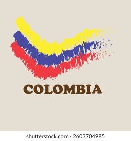 colombia flag isolated .vector illustration