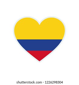 Colombia flag. Colombia love flag.