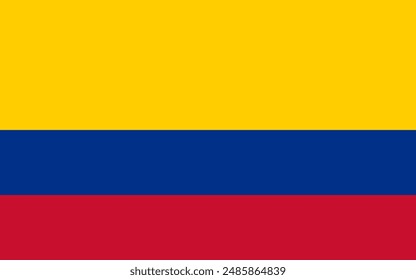 Colombia flag official national flag isolated vector illustration