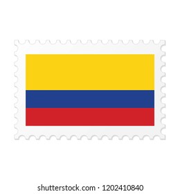 Colombia flag on white background vector image