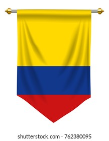 Colombia Flag Pennant Isolated On White Stock Vector (Royalty Free ...