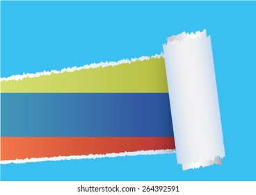 Colombia flag rip
