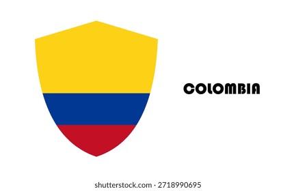 Bandera de Colombia en forma de escudo (insignia)