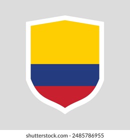 Colombia Flag Shield Shape Frame
