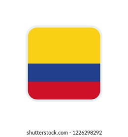 Colombia flag. Colombia square flag.