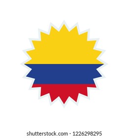 Colombia flag. Colombia star flag.