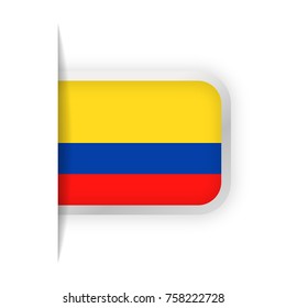 Colombia Flag Vector Bookmark Icon - Illustration