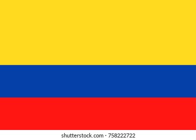 Colombia Flag Vector Icon - Illustration