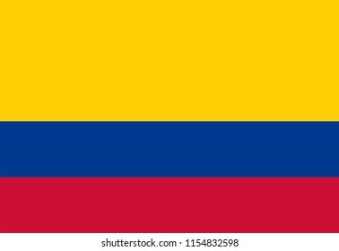 Colombia flag vector icon, simple, flat design for web or mobile app