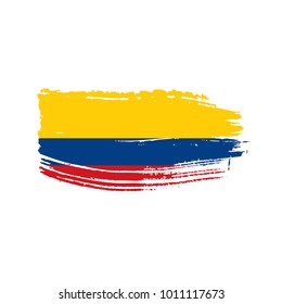 Colombia flag, vector illustration