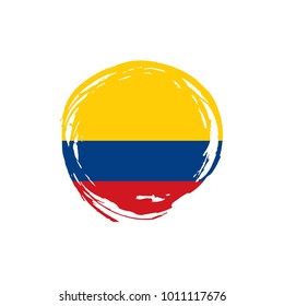 Colombia flag, vector illustration