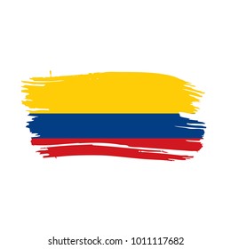 Colombia flag, vector illustration