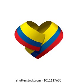 Colombia flag, vector illustration