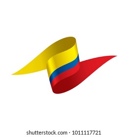 Colombia flag, vector illustration