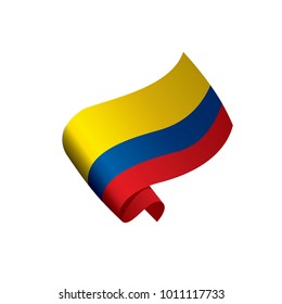 Colombia flag, vector illustration