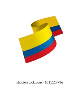 Colombia flag, vector illustration