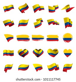 Colombia flag, vector illustration