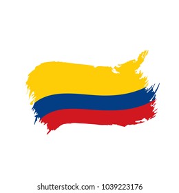 Colombia flag, vector illustration