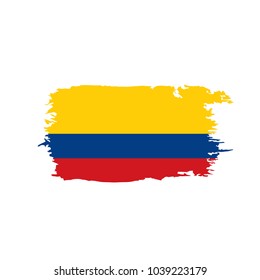 Colombia flag, vector illustration