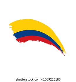 Colombia flag, vector illustration