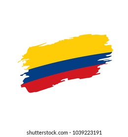 Colombia flag, vector illustration