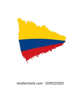 Colombia flag, vector illustration