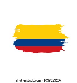 Colombia flag, vector illustration